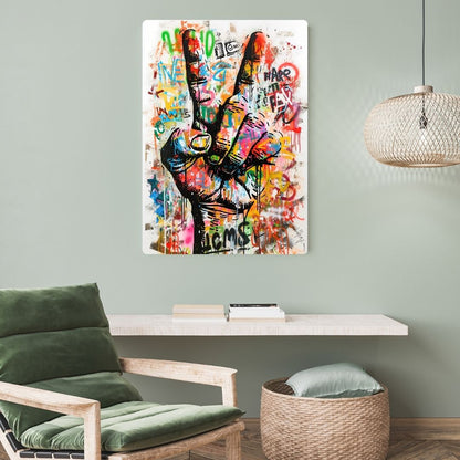Peace Out Loud Metal Poster