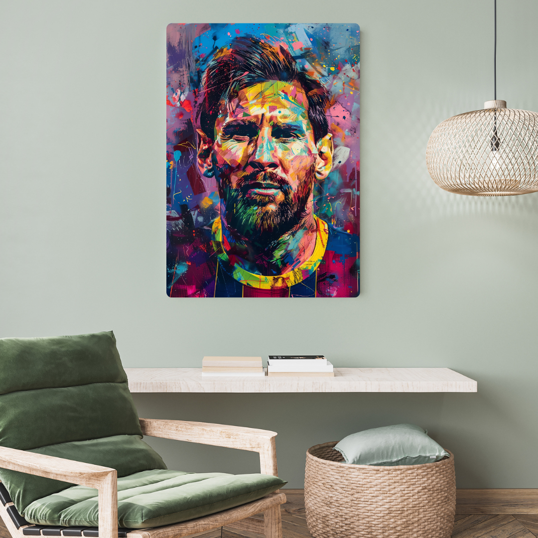 Messi Art Metal Poster