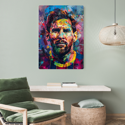 Messi Art Metal Poster
