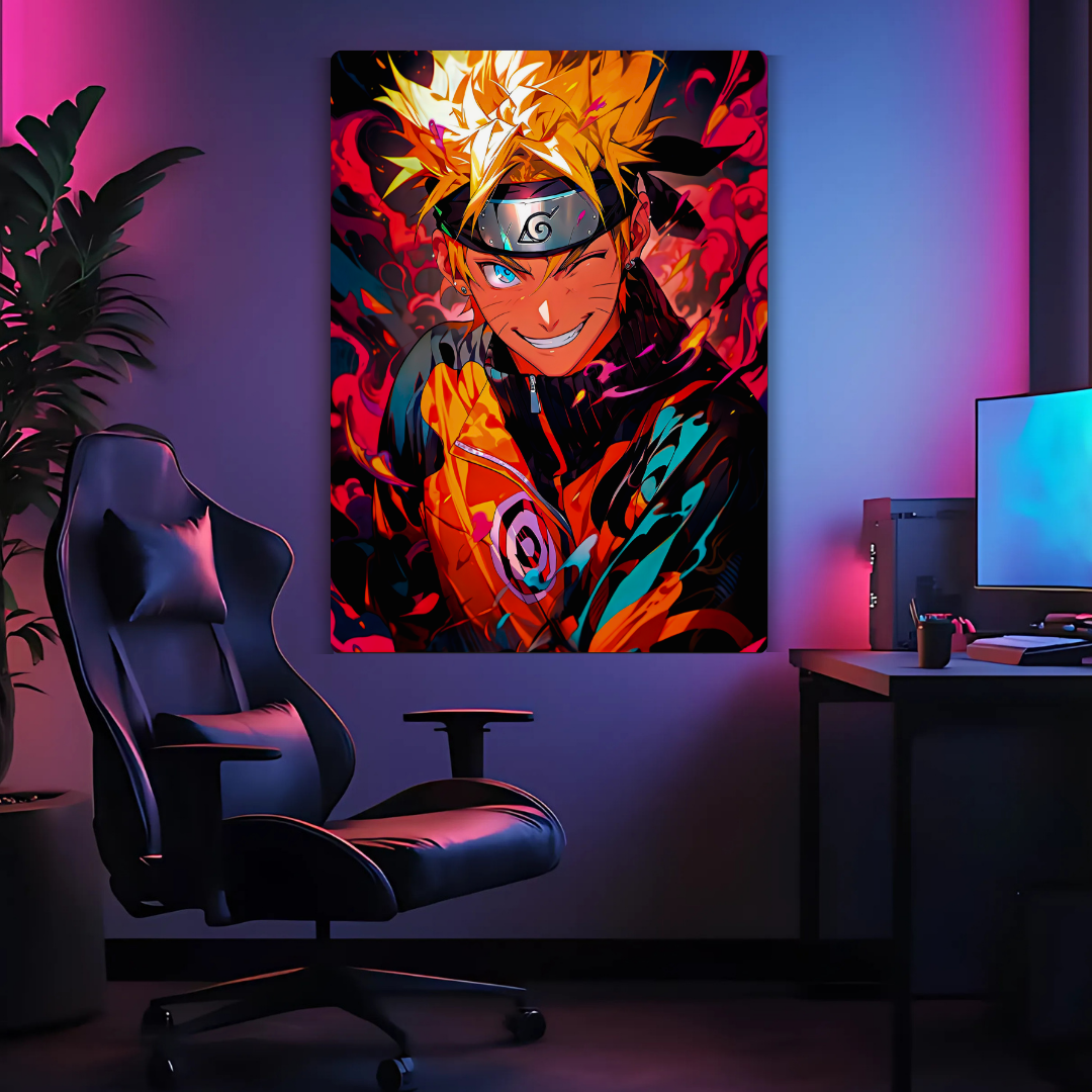 Naruto's Energetic Metal Poster