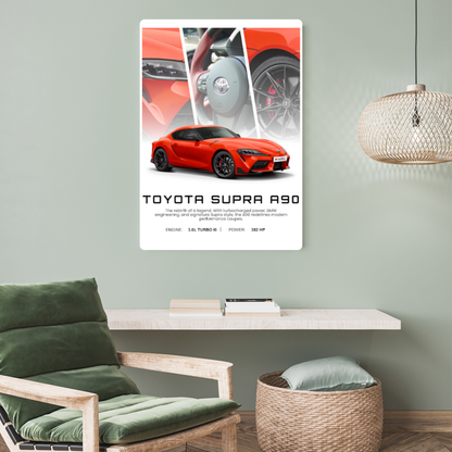 Toyota Supra A90 Metal Poster