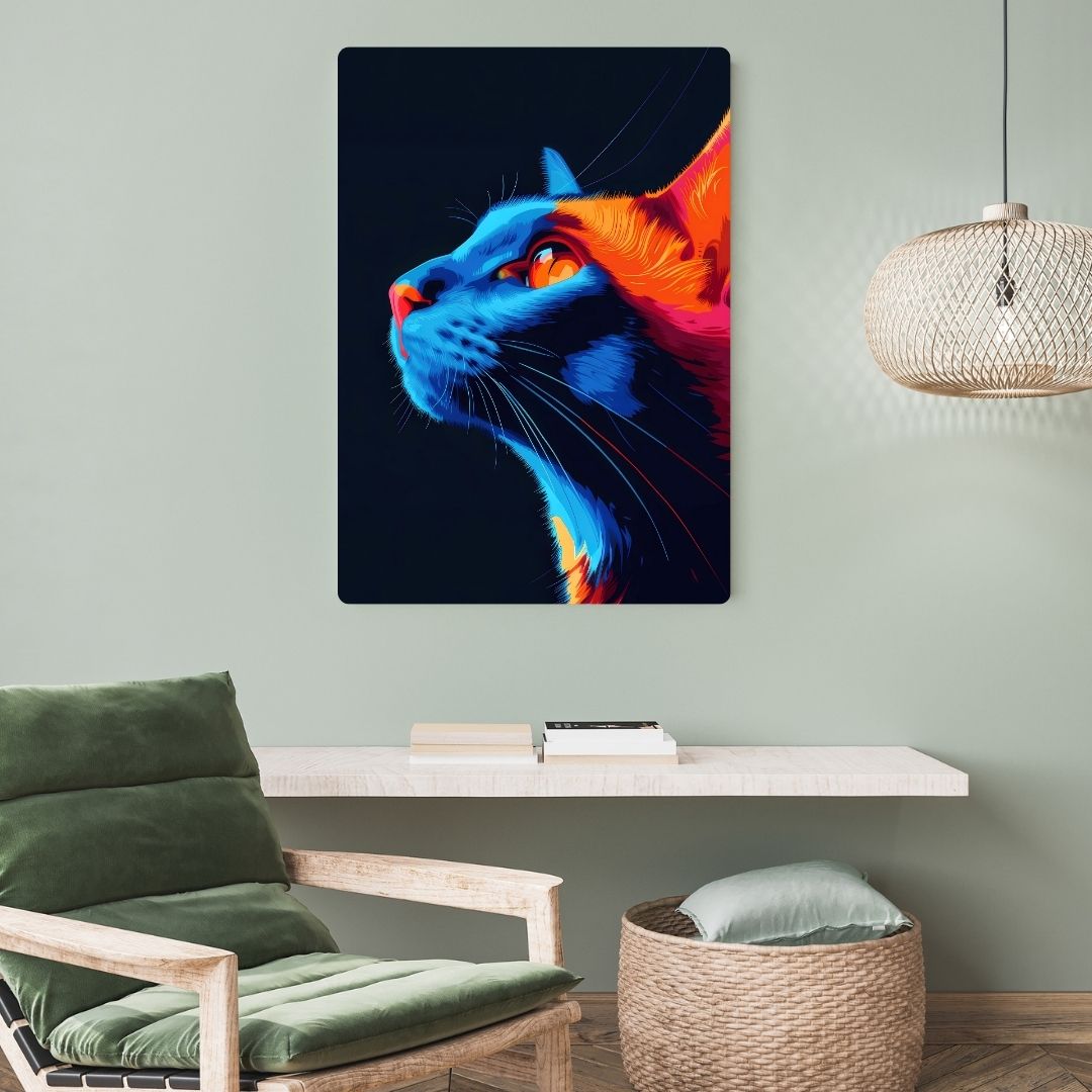 Chromatic Cat Metal Poster