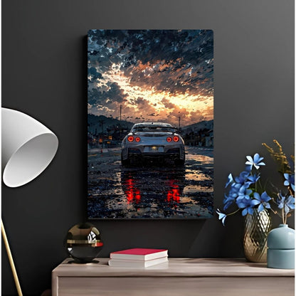 GT-R at Twilight Metal Poster