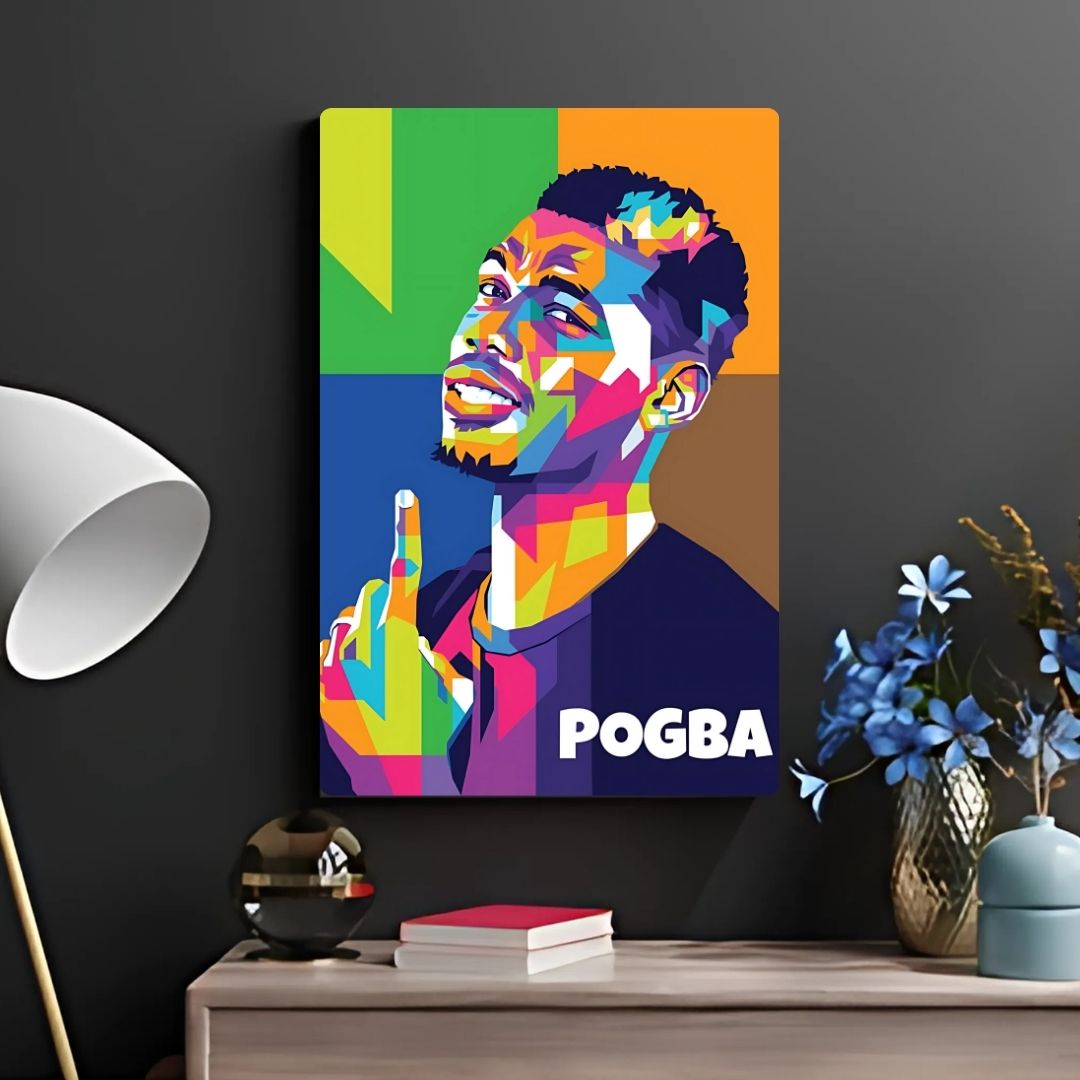Paul Pogba In Style Metal Poster