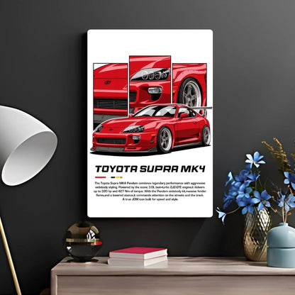 Toyota Supra MK4 Metal Poster