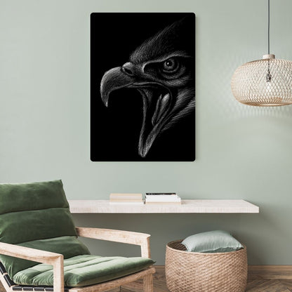 Eagle In Black Metal Poster
