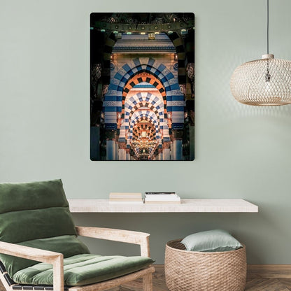 Arches of Masjid Nabawi (S.A.W.) Metal Poster