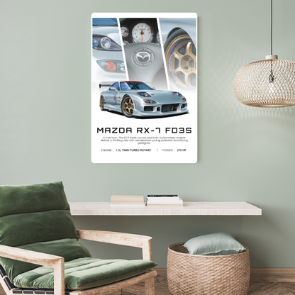 Mazda RX7 FD3S Metal Poster