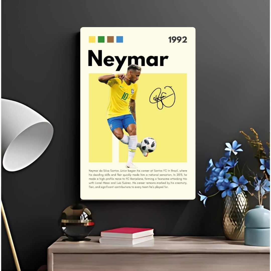 Neymar Da Silva Santos Jr. Metal Poster