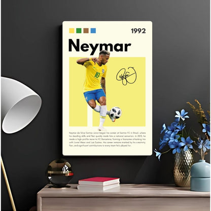 Neymar Da Silva Santos Jr. Metal Poster