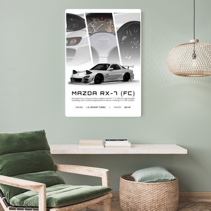 Mazda RX7 FC Metal Poster