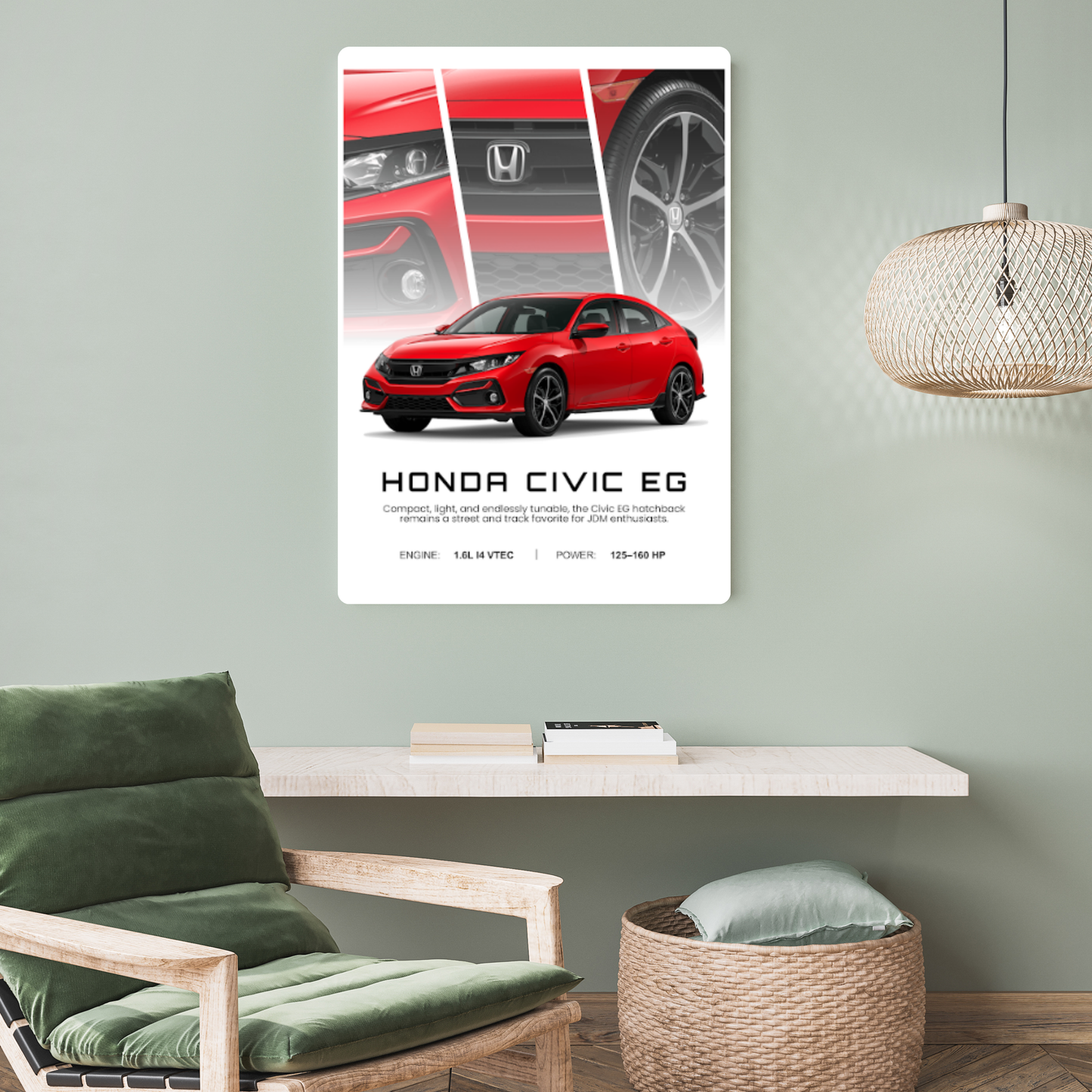 Honda Civic EG Metal Poster