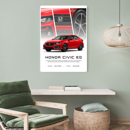 Honda Civic EG Metal Poster