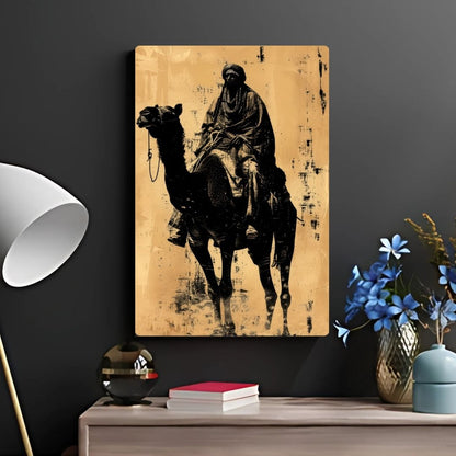 Camel Rider Metal Poster