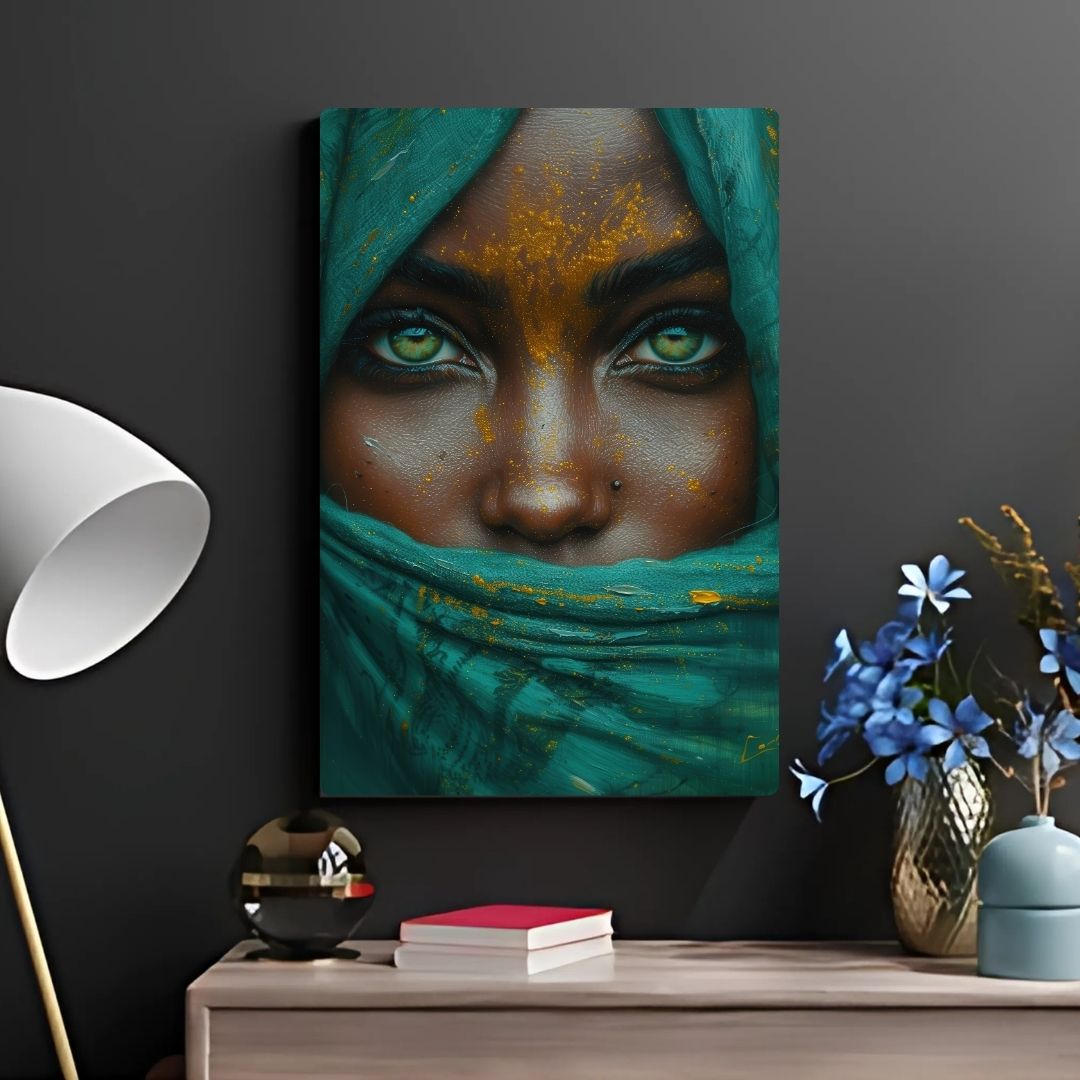 Mystical Glance Girl Metal Poster