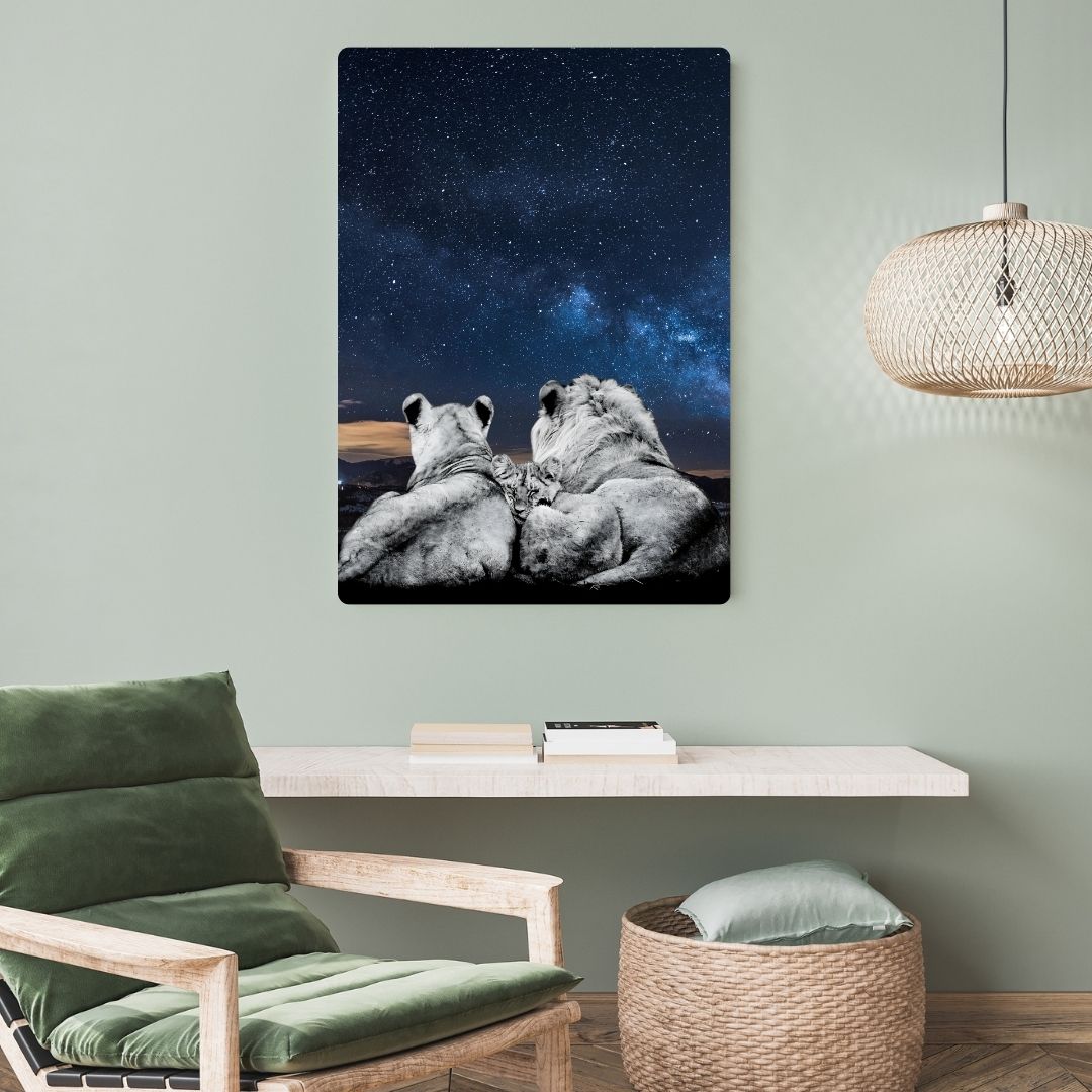 Lion's Night Watch Metal Poster