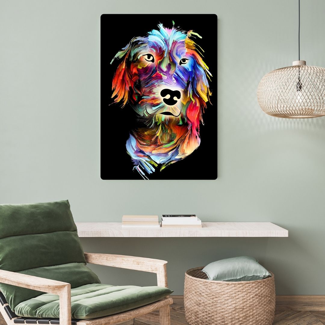 Abstract Dog Metal Poster