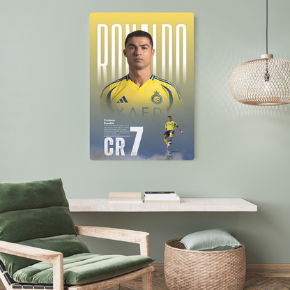 Cristiano Ronaldo - Al Nassr Metal Poster