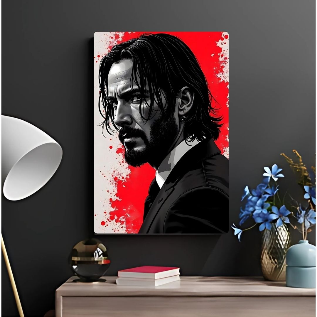 John Wick Metal Poster