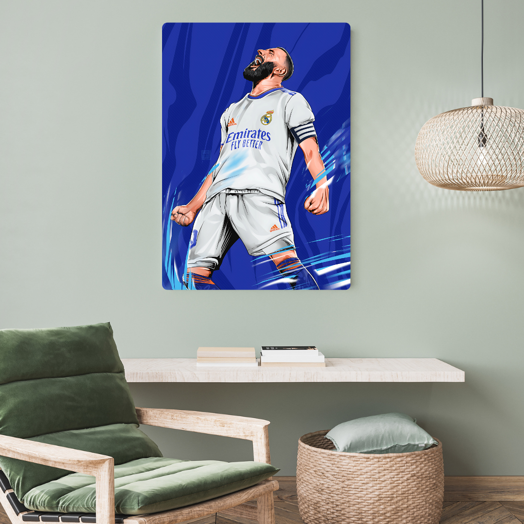 Karim Mostafa Benzema Metal Poster