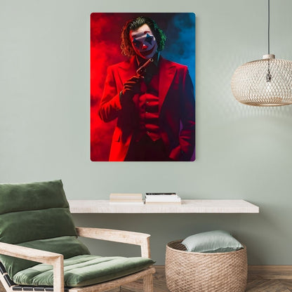 Joker In Action Metal Poster
