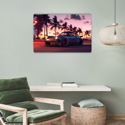 Sunset Drive Metal Poster