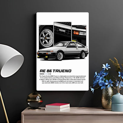 Toyota Corolla AE86 Metal Poster