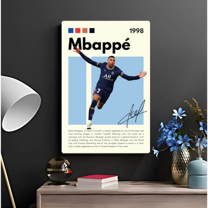 Kylian Mbappé Metal Poster
