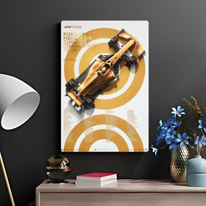 F1 1000th Race Celebration Metal Poster