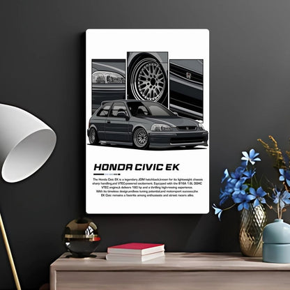Honda Civic EK Metal Poster