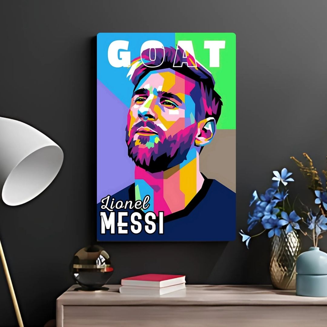 Lionel Messi In Style Metal Poster