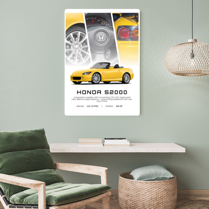 Honda S2000 Metal Poster