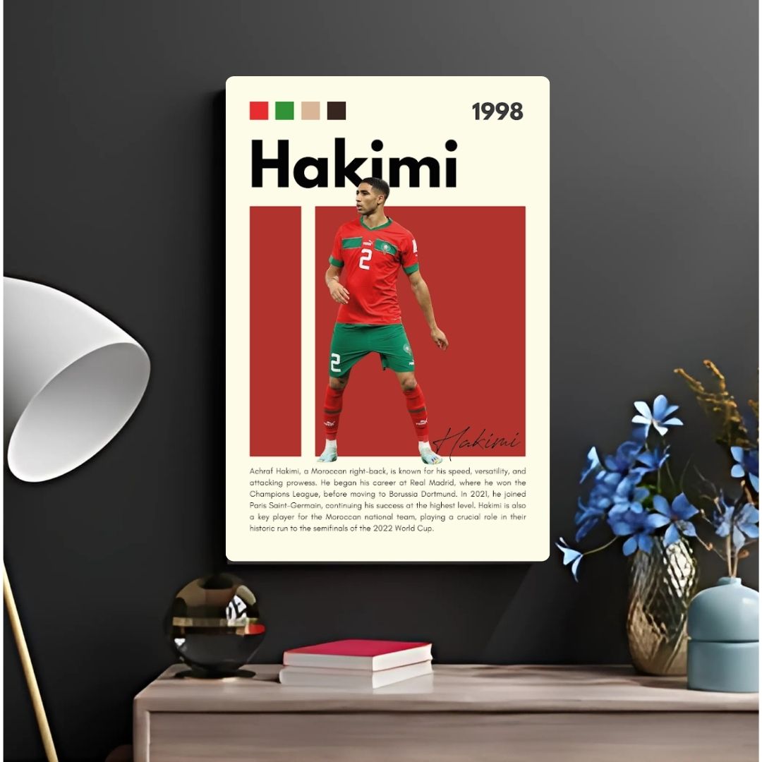 Achraf Hakimi Metal Poster