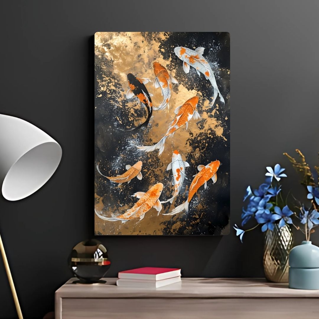 Koi Fish Art Metal Poster