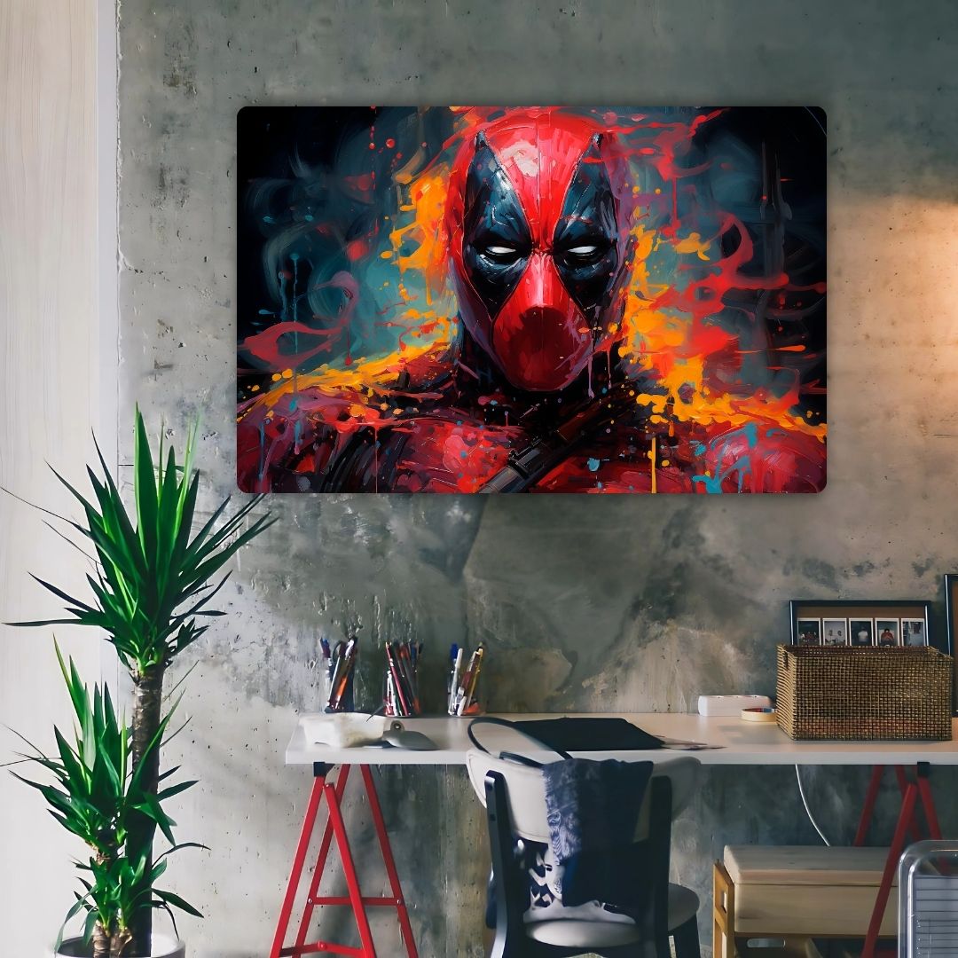 Abstract Deadpool Metal Poster