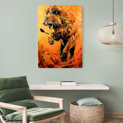 Lion's Roars Metal Poster