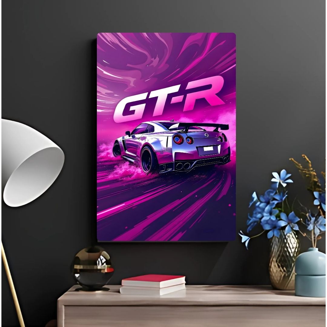 Nissan GT-R_ Purple Haze Metal Poster