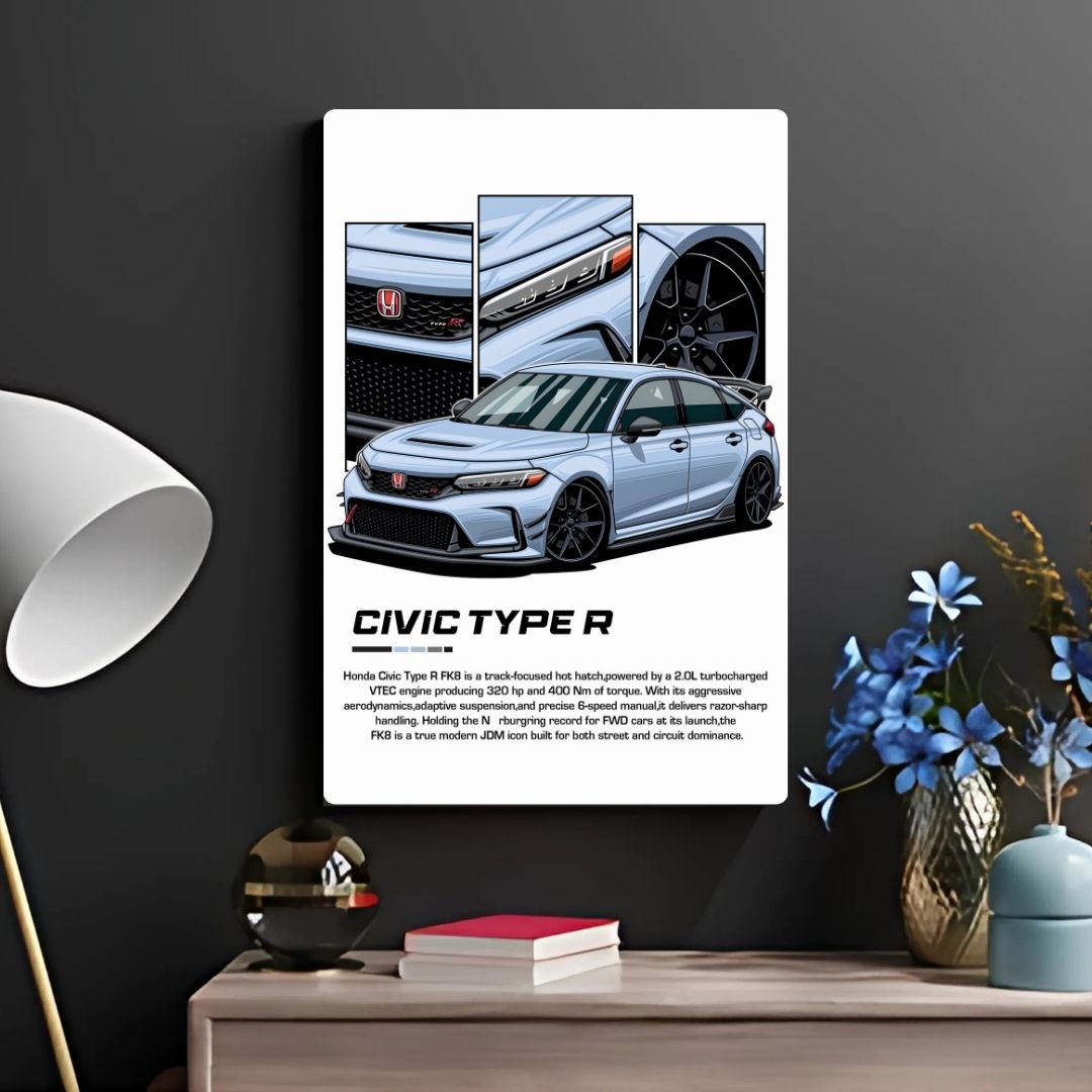 Civic Type R Metal Poster