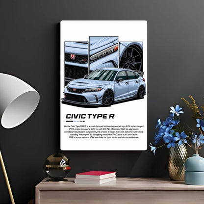 Civic Type R Metal Poster