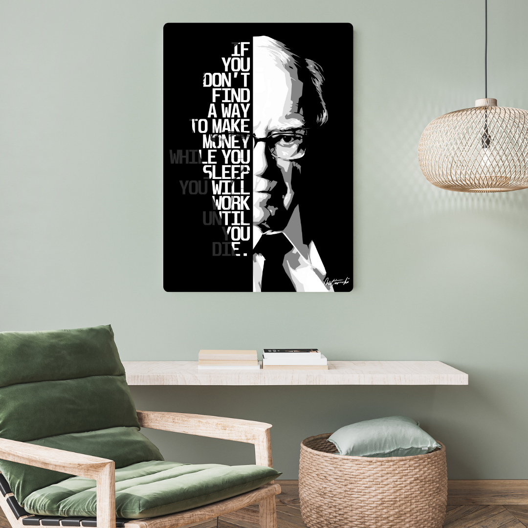Warren Buffett Motivation Metal Poster