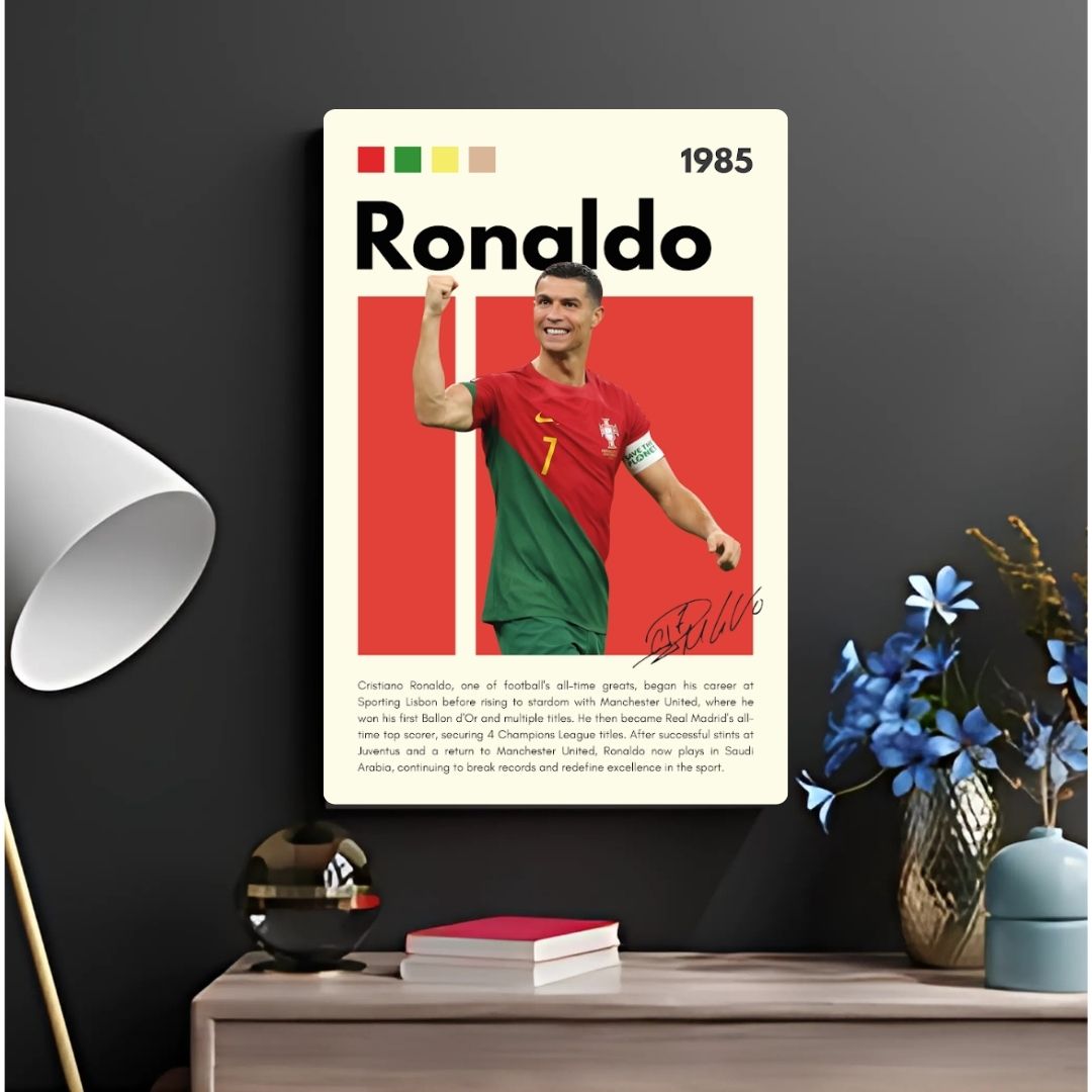 Ronaldo CR7 Metal Poster