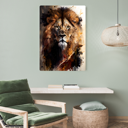 Lion Painting Metal Poster