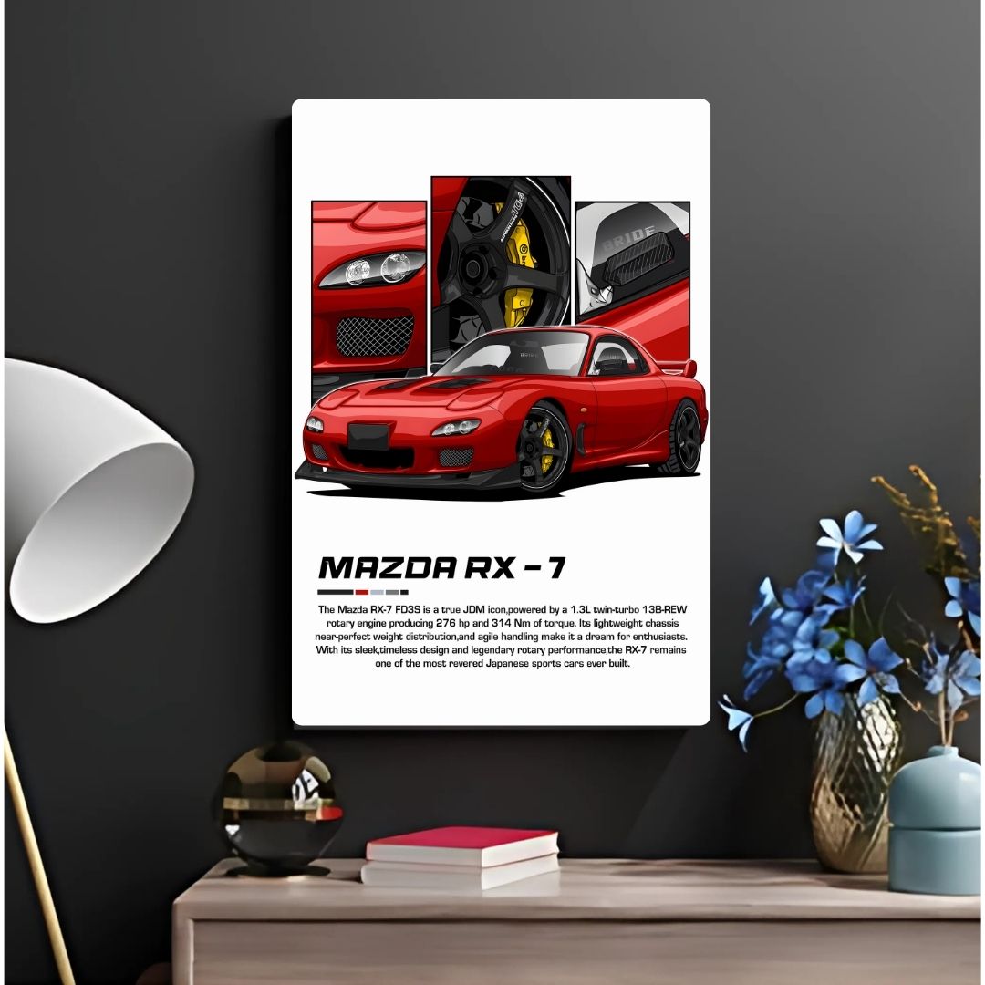 Mazda RX 7 Metal Poster
