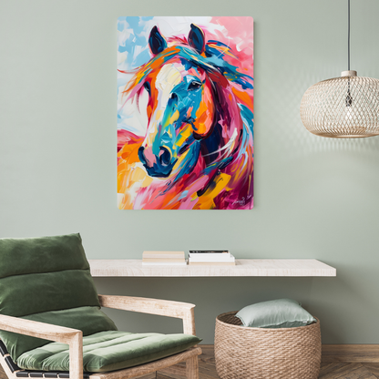 Horse Painting Metal Poster