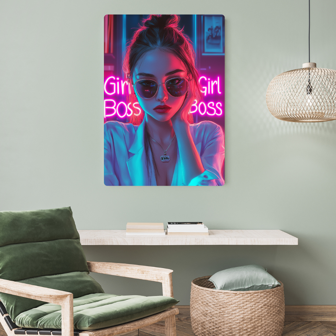 Boss Girl Metal Poster
