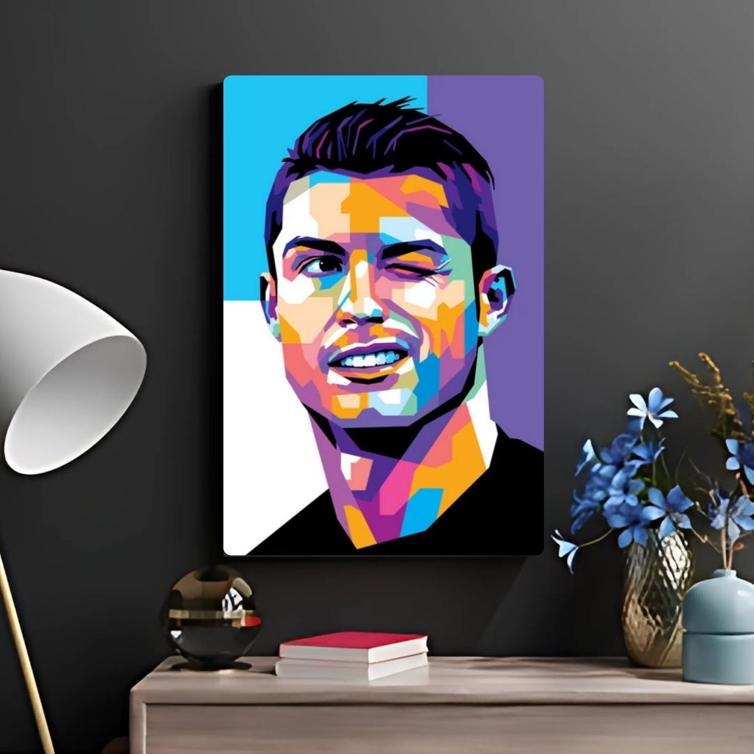 CR7 Pop Art Metal Poster