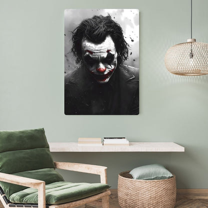 Joker In Gray Metal Poster