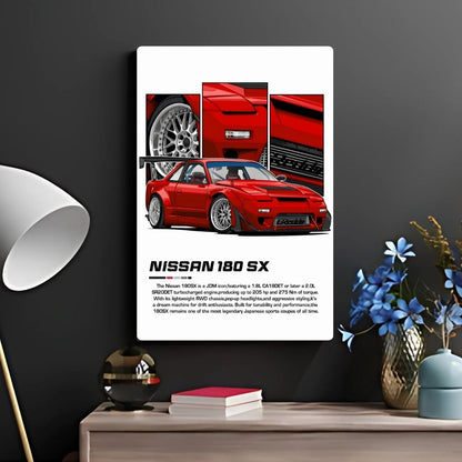 Nissan 180 SX Metal Poster