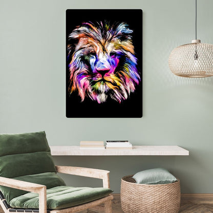 Abstract Lion Metal Poster