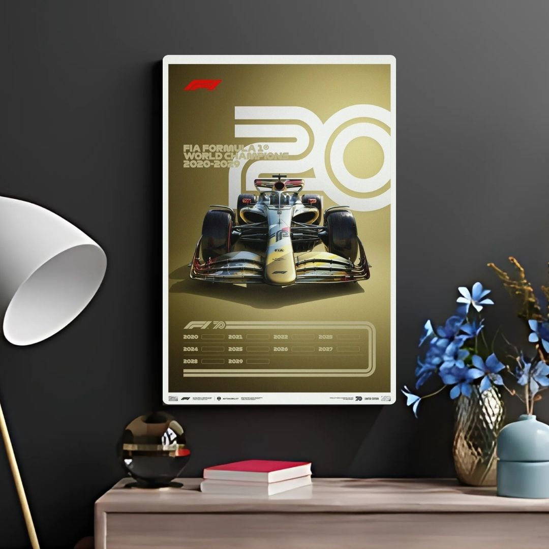 F1 World Champions 2020-2029 Metal Poster